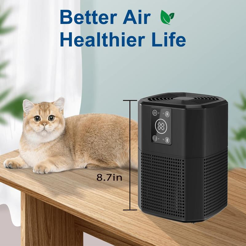 Cobectal Pureserene HEPA Air Purifier Kit (2-Pack), Medical Grade Filtration with H13 True HEPA Filter, Effective Indoor Air Purifier, Black, Activated Carbon Removes Odors, Secondhand Smoke, Germs